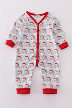 Load image into Gallery viewer, Blue christmas santa claus boy romper
