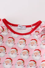 Load image into Gallery viewer, Pink christmas santa claus girl pajamas set
