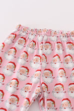 Load image into Gallery viewer, Pink christmas santa claus girl pajamas set
