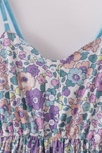 Load image into Gallery viewer, Purple floral women dress
