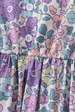 Load image into Gallery viewer, Purple floral women dress
