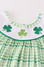 Load image into Gallery viewer, Green lucky clover embroidery girl pants set
