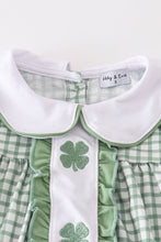 Load image into Gallery viewer, Green clover embroidery girl set
