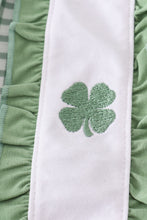 Load image into Gallery viewer, Green clover embroidery girl set
