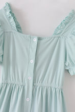 Load image into Gallery viewer, Blue tiered ruffle mom dress
