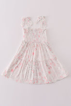 Load image into Gallery viewer, Pink blush meadow smocked mom&amp;me dress
