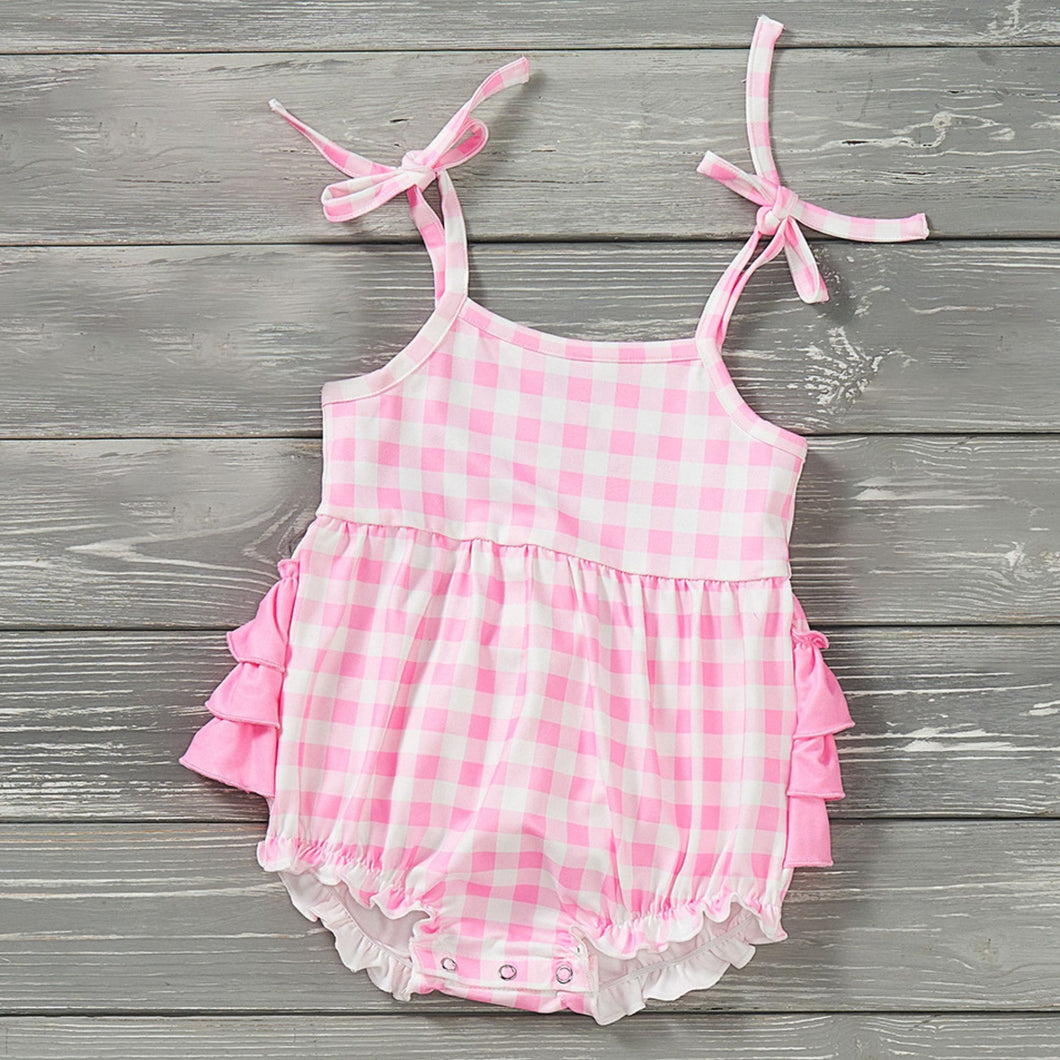 Miss Malibu Gingham Romper