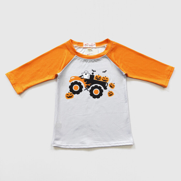 Pumpkin Monster Truck Raglan