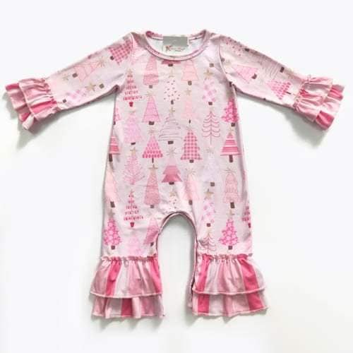 Pink Trees Romper