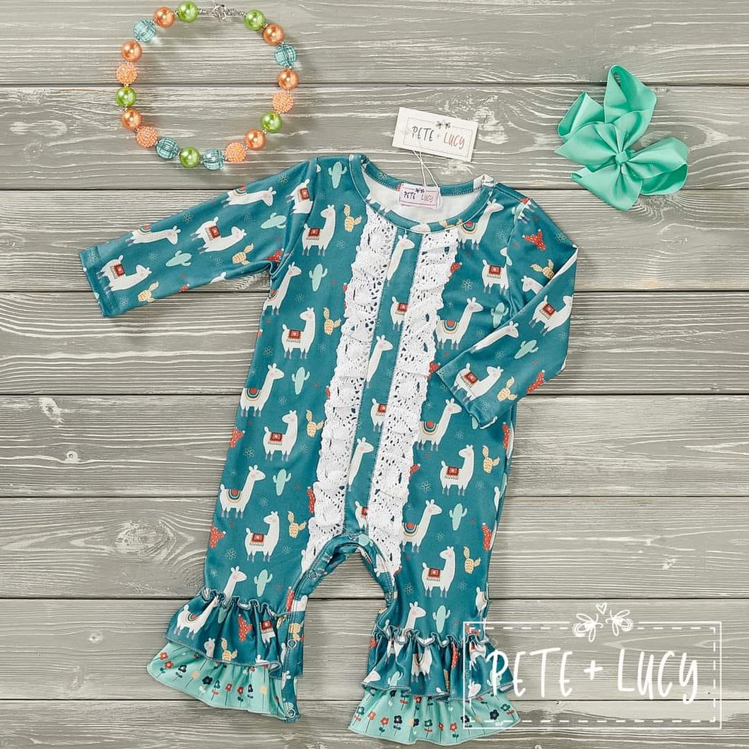 Happy Llama Romper